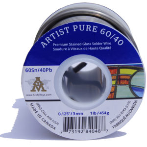 AIM Artist Pure 60Sn/40Pb Solder Wire for Art Glass on a 1 lb Spool