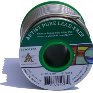 AIM Artist Pure 50Sn/50Pb Solder Wire for Art Glass on a 1 lb Spool