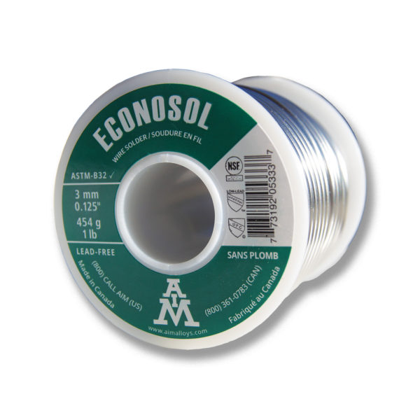 AIM Artist Pure 50Sn/50Pb Solder Wire for Art Glass on a 1 lb Spool